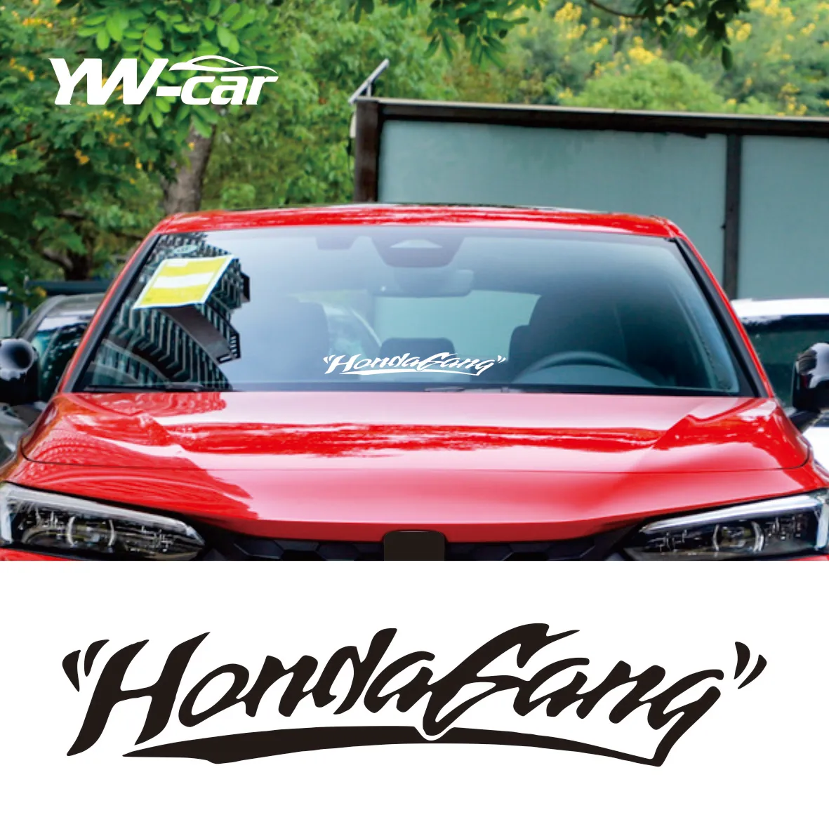 

English Car Sticker Honda Gang Front Windshield Stickers Modified Rear Windows Decals Auto Headlight Decor for Honda Civic Crv