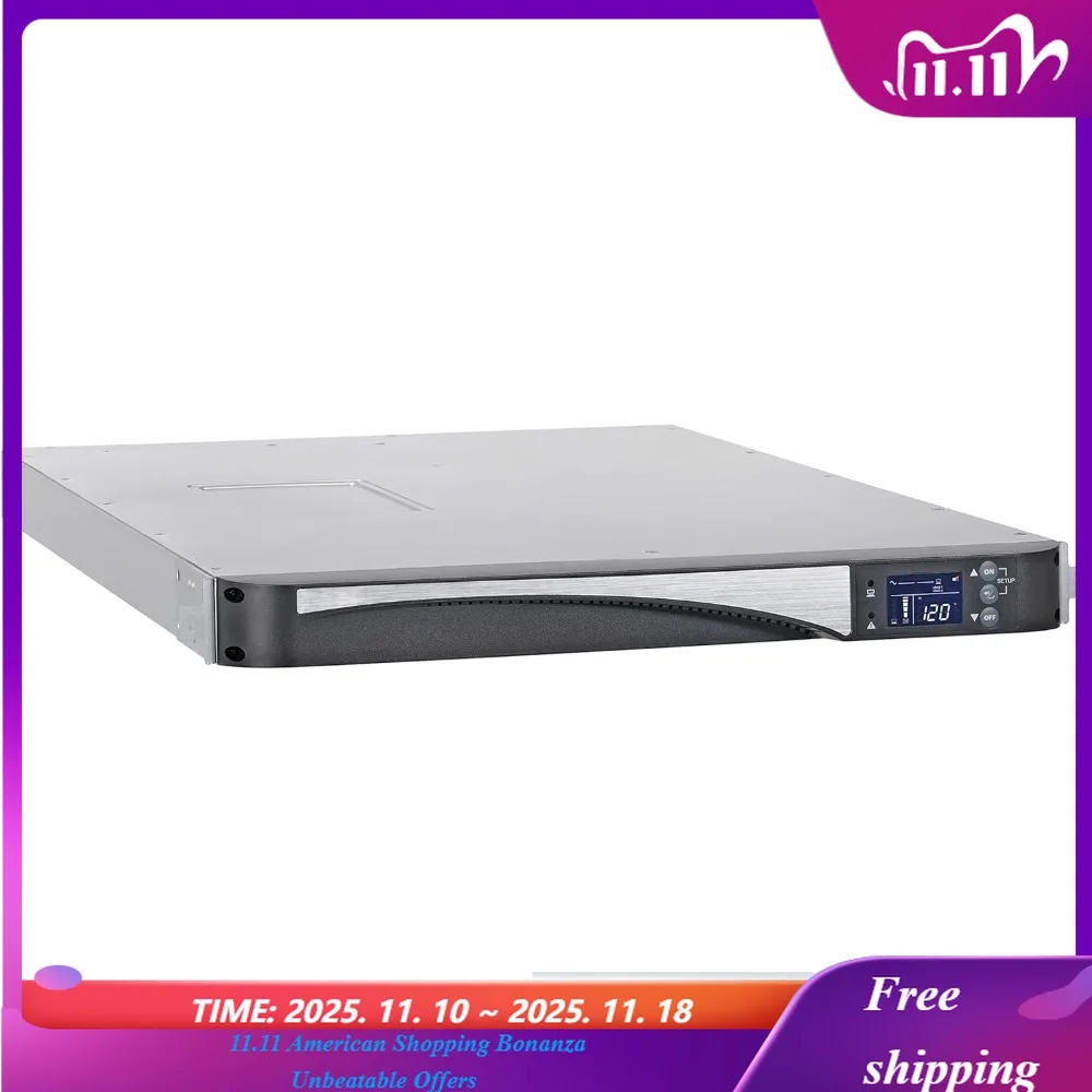 

Интеллектуальный онлайн-ИБП с двойным преобразованием, 120 В, 1500 ВА, 1440 Вт, 5 розетков NEMA 5-15R, слот для сетевой карты, ЖК-экран состояния