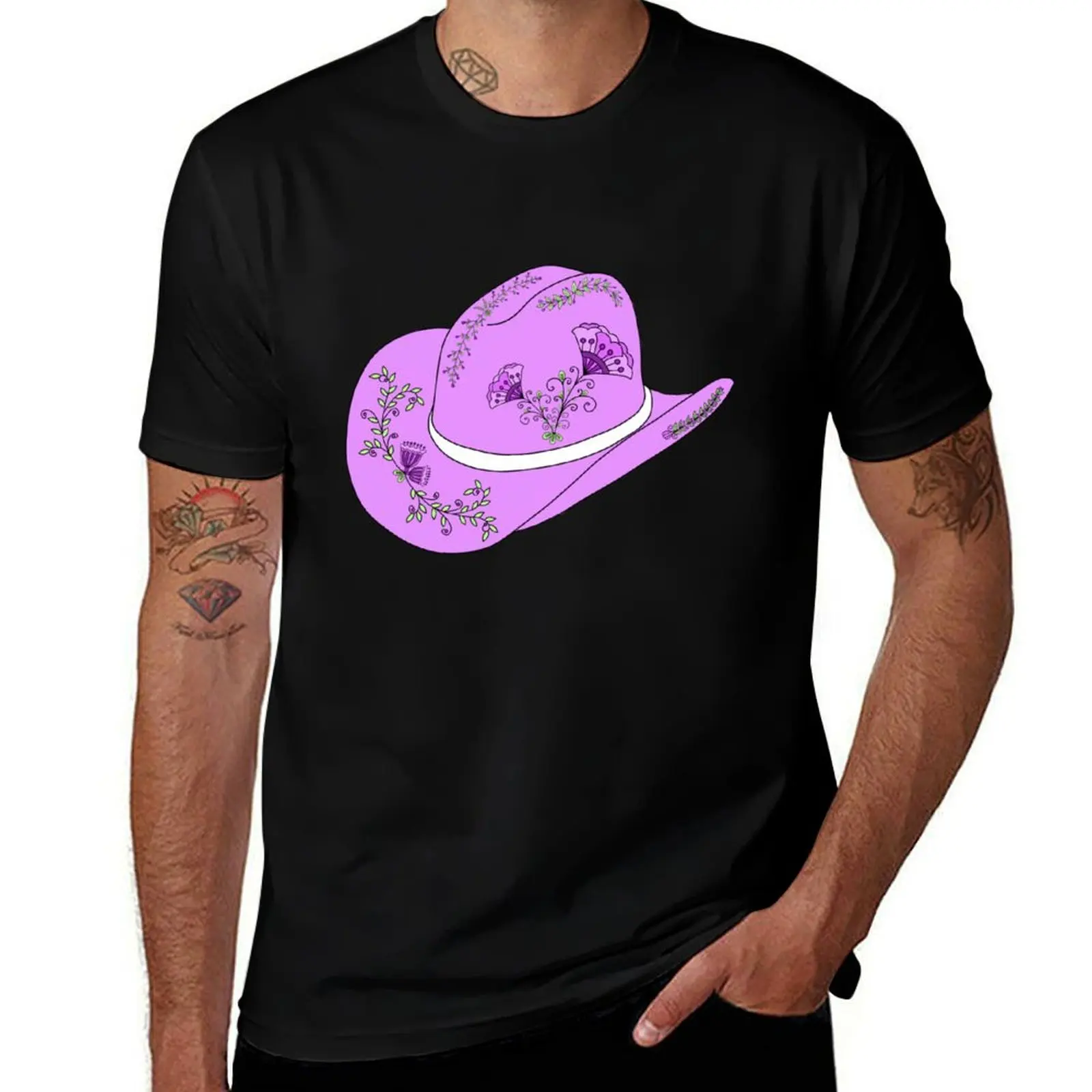 

Purple Cowgirl Hat T-Shirt vintage vintage t shirts Luxury man tshirts for men