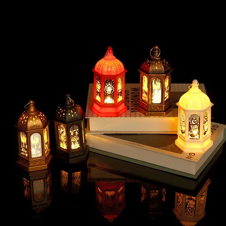 Moslim Ramadan Lantaarn Decor Ornament EID Mubarak LED Festival Nachtlampje Eid Al Adha Gift Gurbang Ramadan Decoratie voor thuis