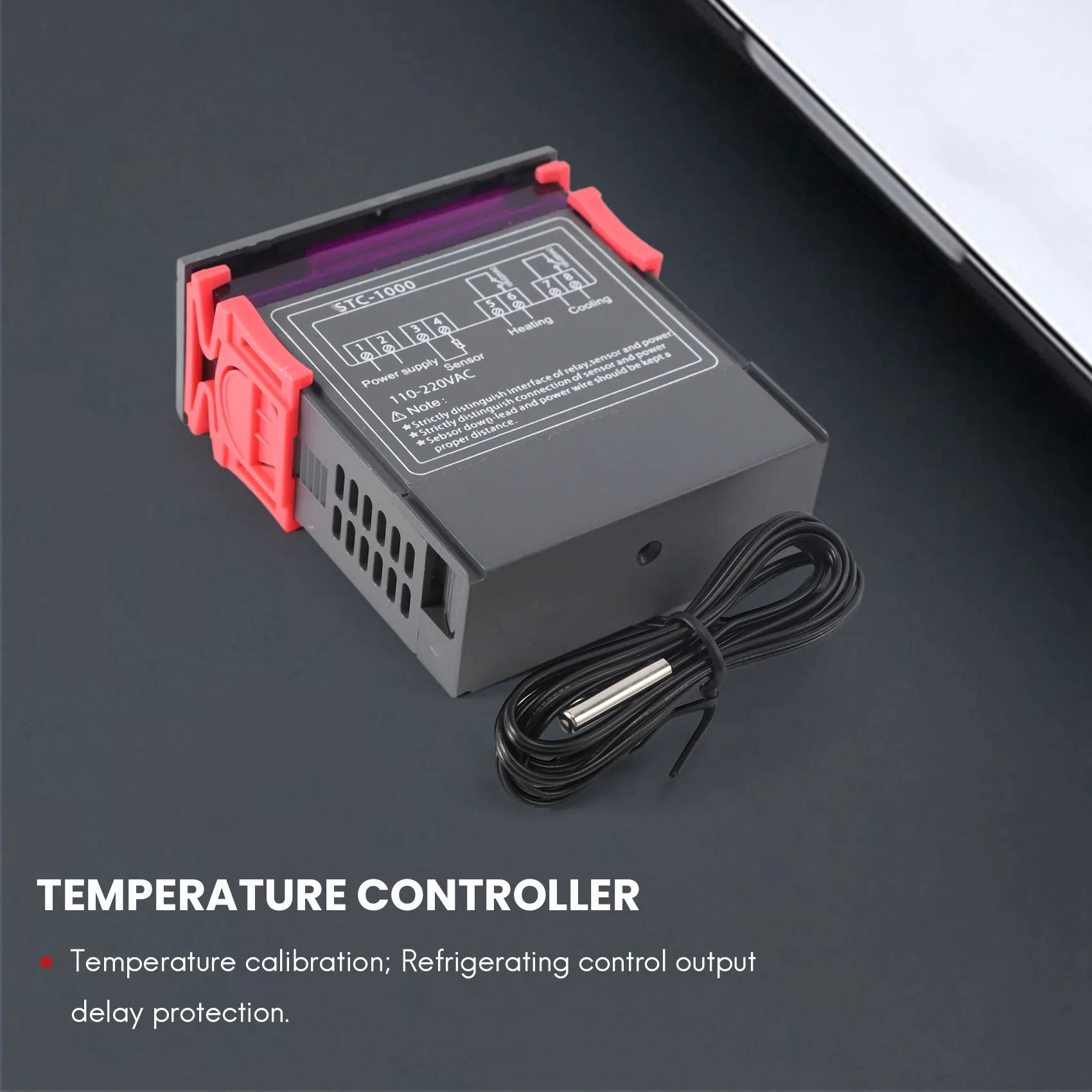 Cyfrowy regulator temperatury 220 V STC-1000 Regulator termostatu + sonda czujnika