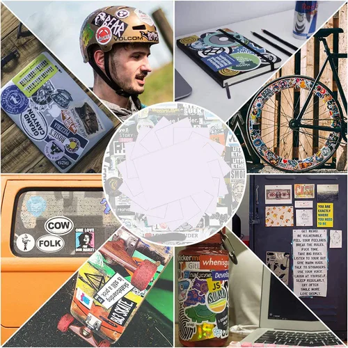 Imagen 2 del producto Papel adhesivo de vinilo imprimible para impresora de inyección de tinta A4, papel de calcomanía impermeable transparente, blanco brillante mate, 20 piezas