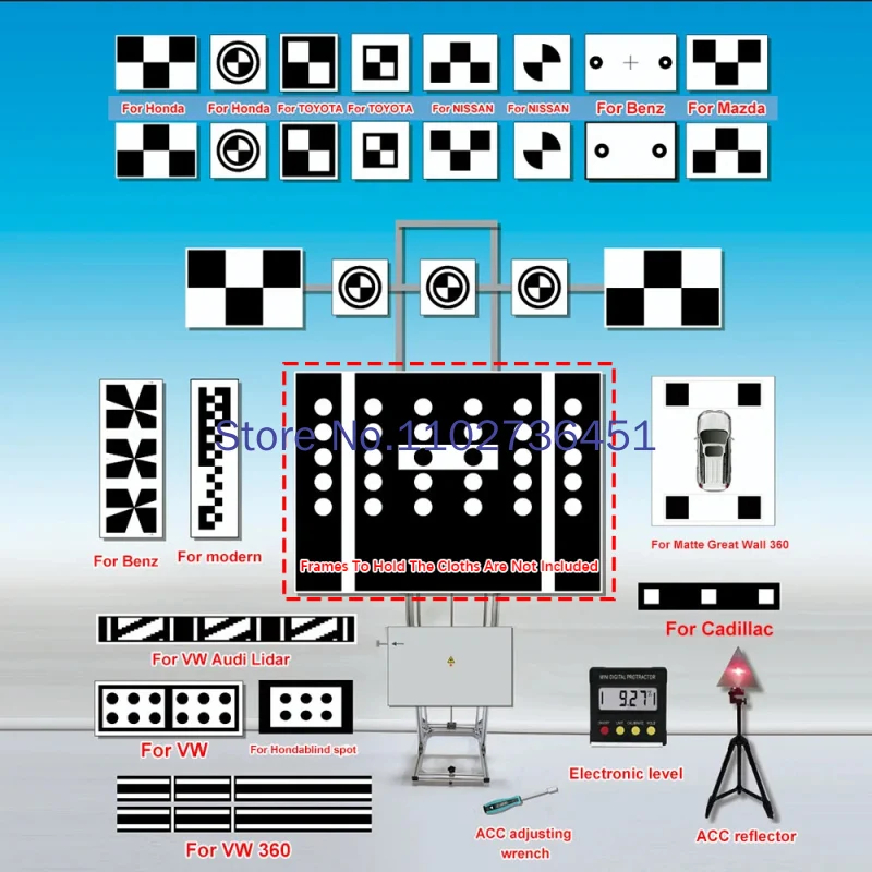 Imagem -05 - Adequado para vw Audi Ferramenta de Calibração de Radar Acc Refletor de Radar Adas Ferramenta de Calibração Acc Equipamento de Calibração