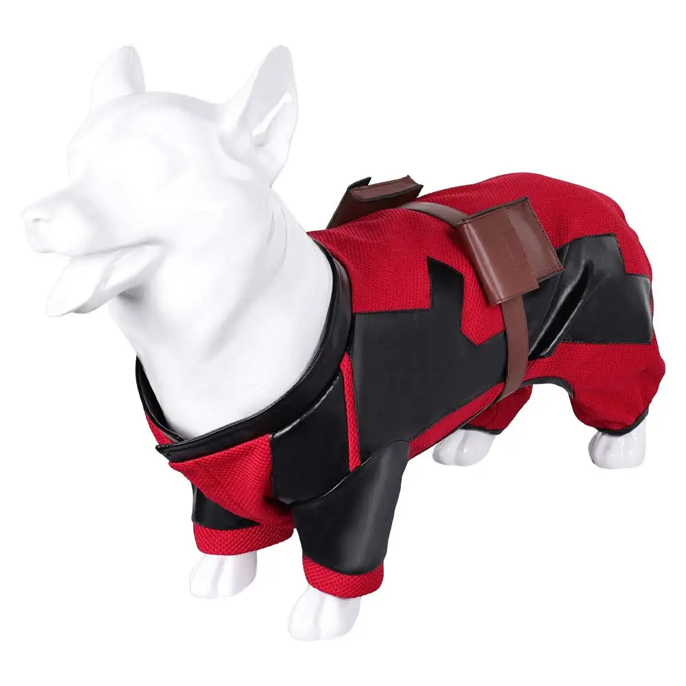 Haustier Hund Kleidung Dead Cosplay Pool Weste Gürtel Wade Fantasia Wilson Kostüm Outfits Halloween Karneval Party Anzug