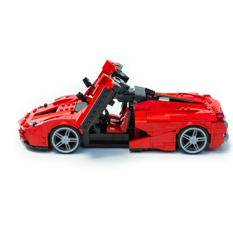 MOC-95553 Rosso Nuovo Supercar Assemblaggio Building Block Modello • 1353 Parti Building Blocks Bambini Natale Regalo personalizzato Giocattolo per adulti