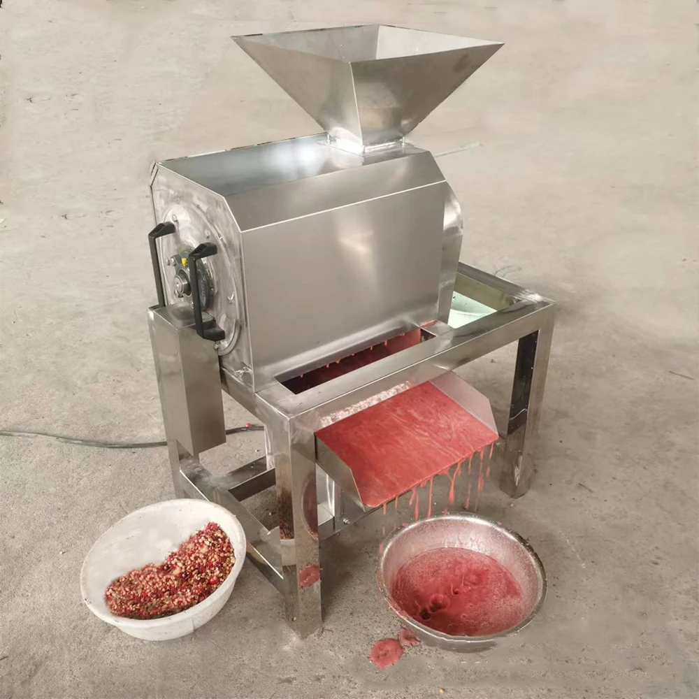 Automatic High Efficiency Fruit Vegetable Pulper  Mango Tomato Grape Date Fruit Pulper Pulping Pitting Crushing Machine
