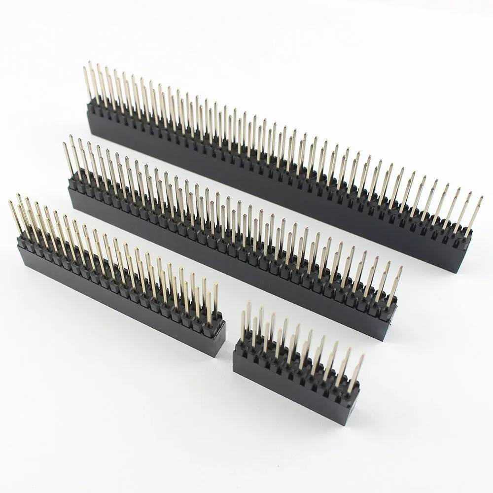 5pcs 2.54mm Pitch Pc104 20 40 64 80 Pin 2x10 2x20 2x32 2x40 Long Double Row Straight Female Header Socket Connector For
