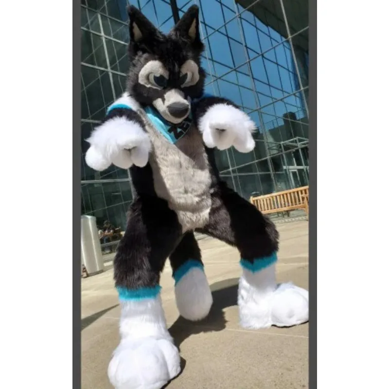 

Furry Fursuit Wolf Husky Dog Mascot Costumes Halloween Birthday Party Event