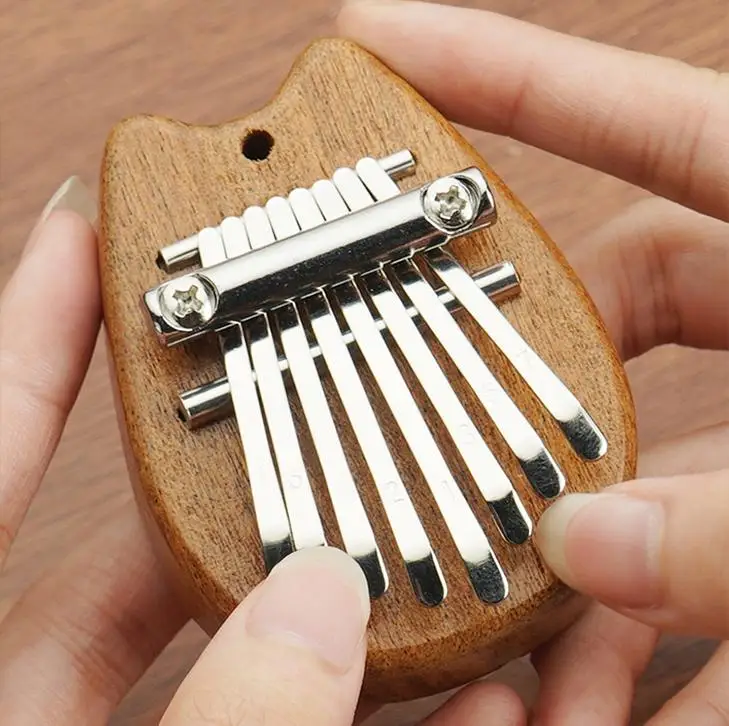 8 Key Kalimba Instrument Mini Musical Keyboard Thumb Piano Wooden Gifts Acrylic Thumb Piano Portable Christmas Gift