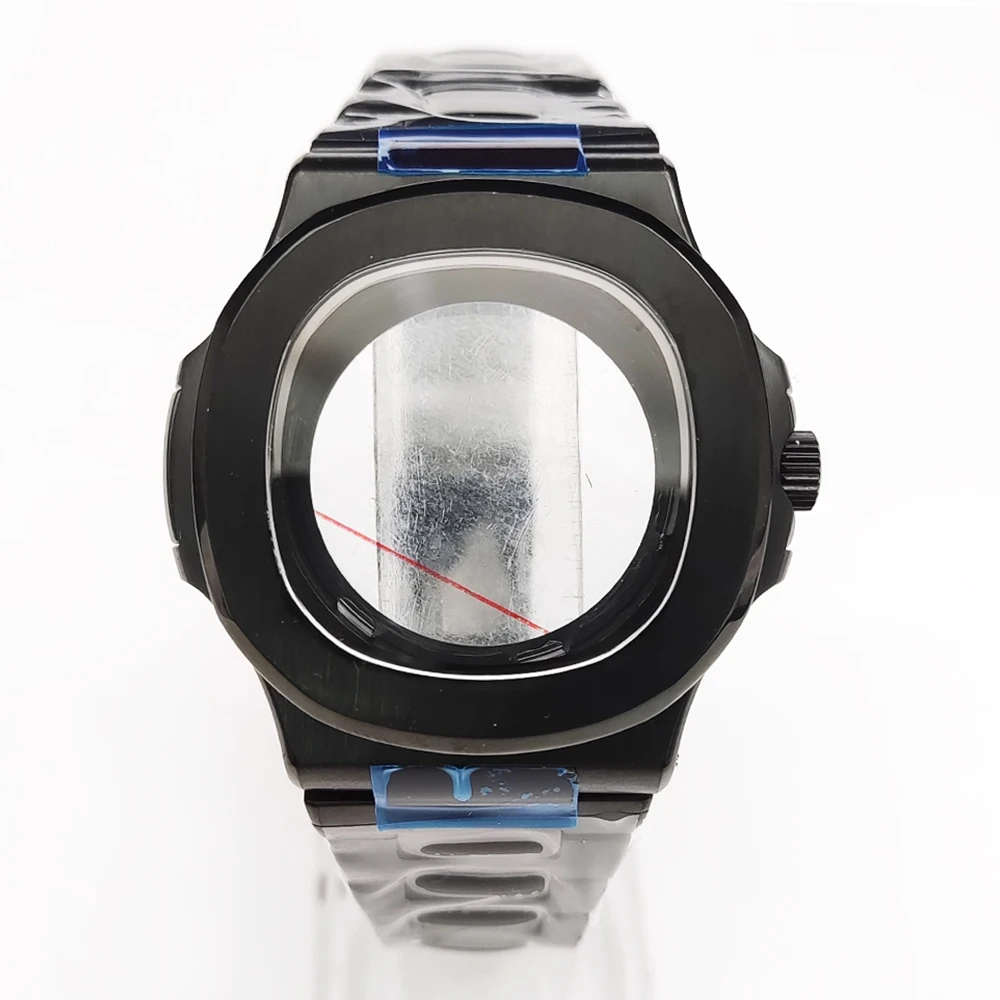 

НОВЫЙ 39,5 мм черный корпус часов NH35 сапфировое стекло люминесцентные стрелки для механизма nh35 nh36 мужские водонепроницаемые 100 м
