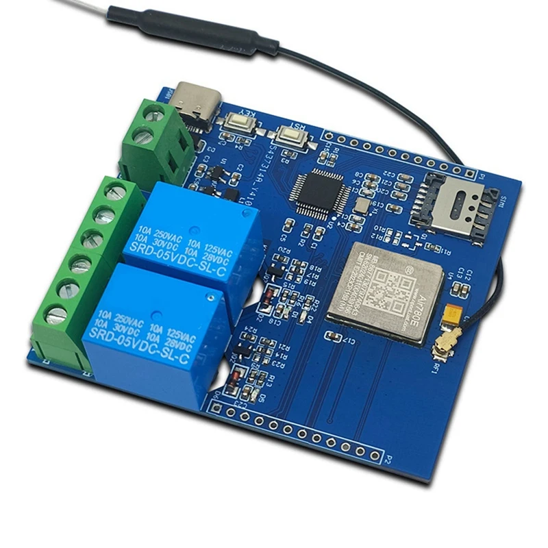N15R-DC 5V STM32 4G Networked Dual-Way Relay Relay Development Board Onboard AIR780E Module I/O Port STM32 Development Board