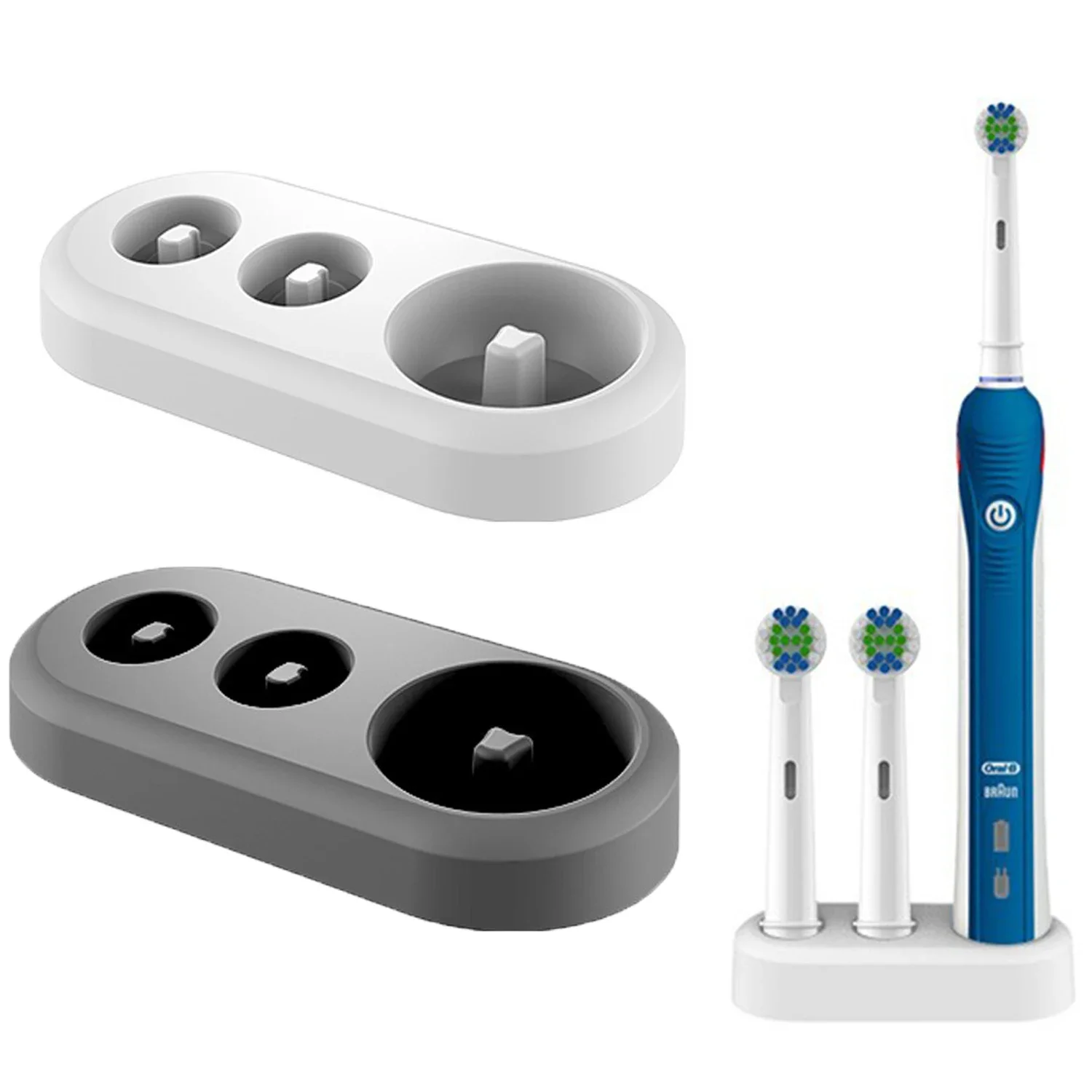 1pcs Electric Toothbrush Holder,Toothbrush Head Storage Bracket, Plastic Toothbrush Head Placement Rack For Home Bathroom