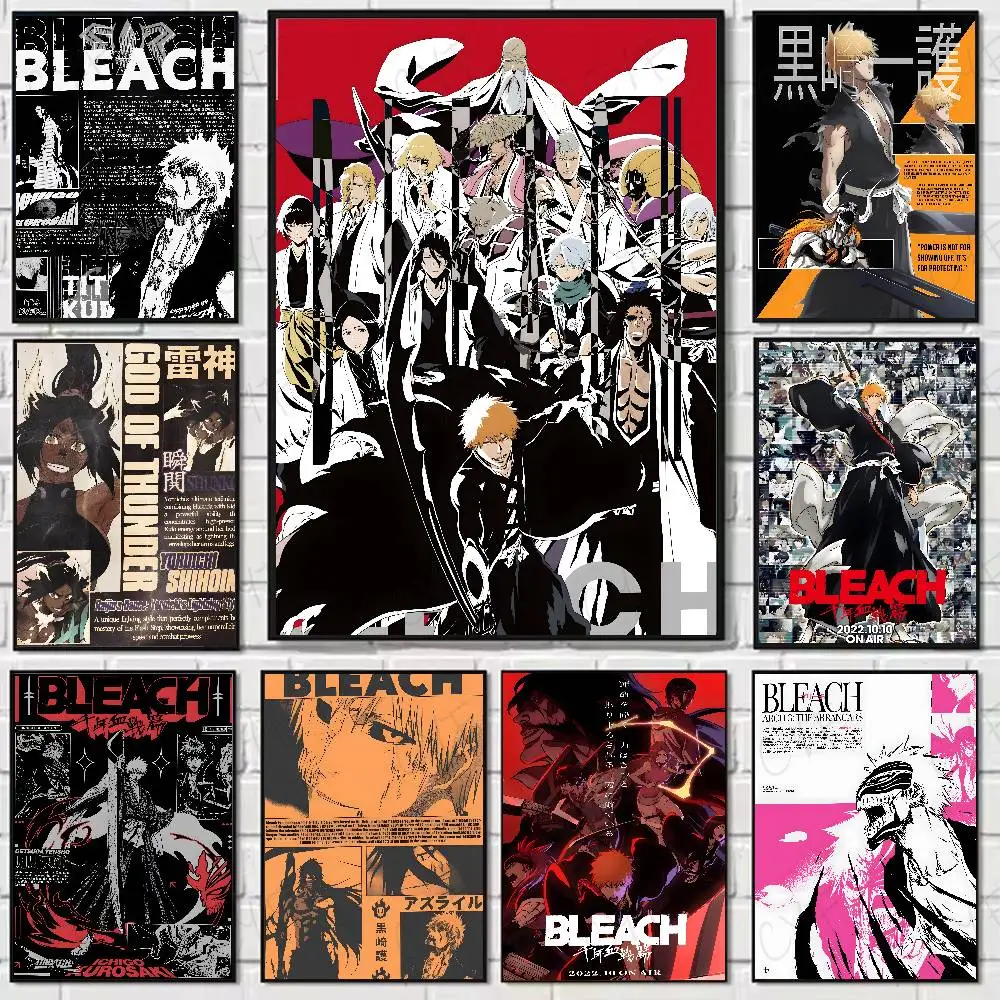 

Popular Hot Japanese Anime B-bleach Poster High Quality Dorm Living Room Aesthetic Wall Decoration Painting Stickers Gift
