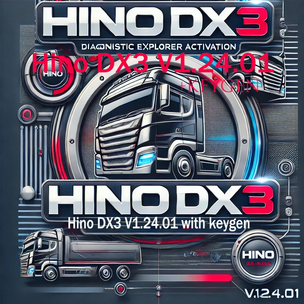 Hino DX3 V1.24.01 Lastest 2024 Hino Diagnostic EXplorer 3 + KEYGEN  Truck Repair Tool