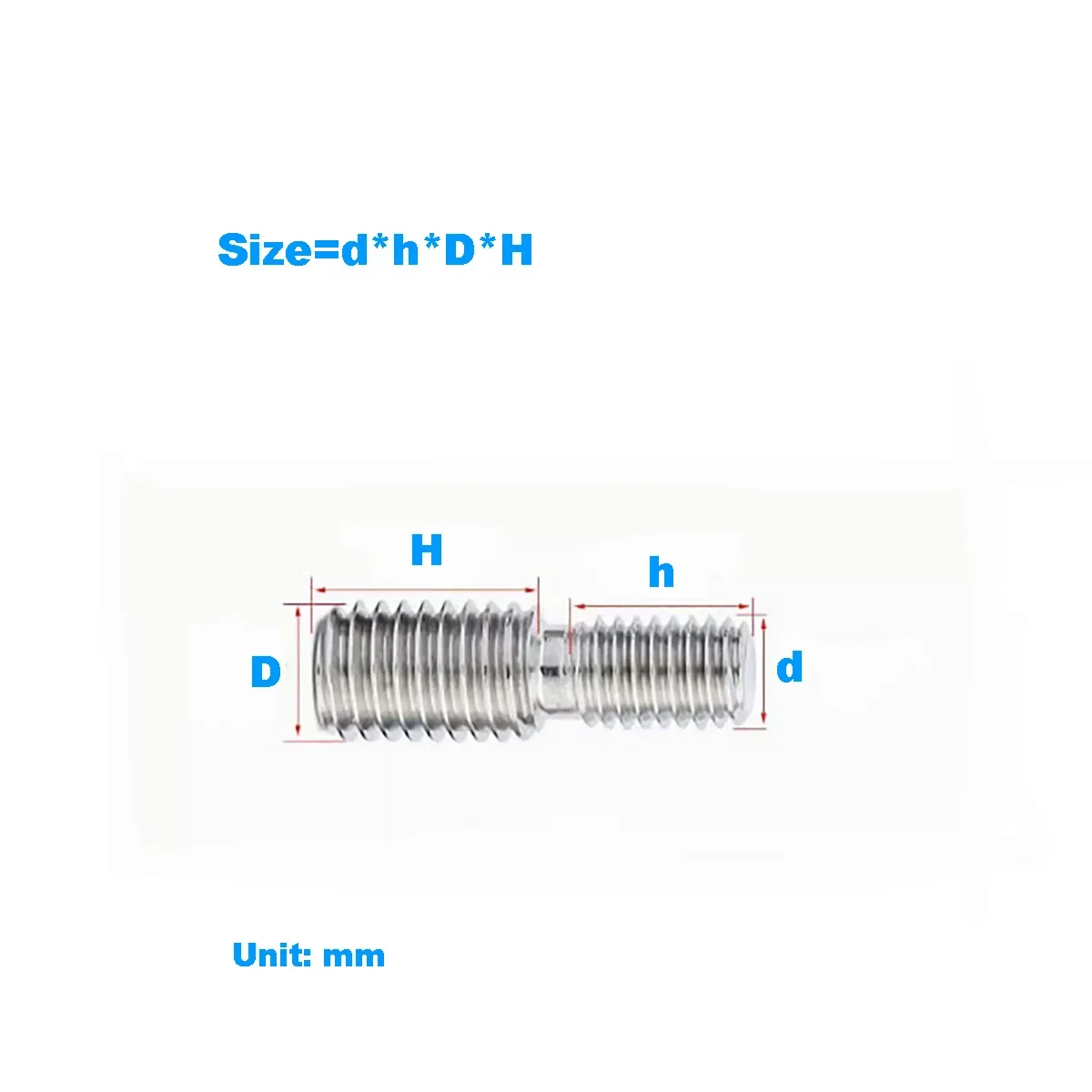 304 Stainless Steel Conversion Screw Variable Diameter Small And Large Head Bolt / Reducing Screw M4M5M6M8M10
