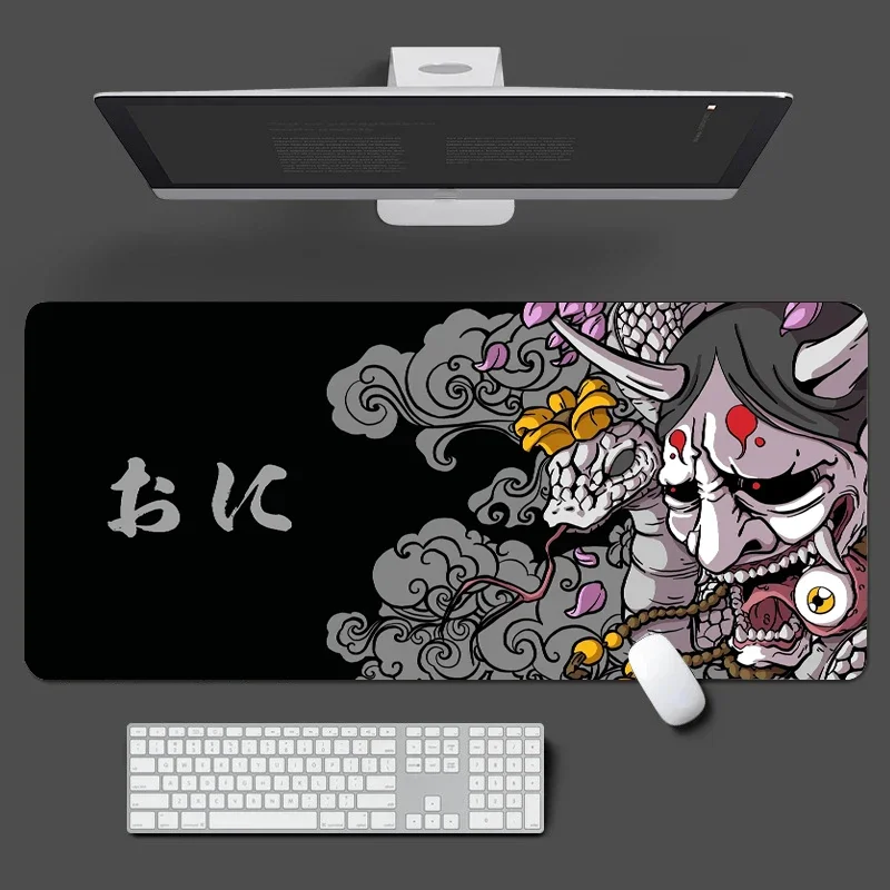 Popular Mouse Pad Black Ghost Face Cool Boys Game Pad Desktop Decoration Large Size Soft Keyboard Pad