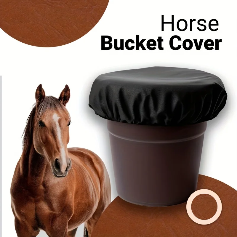

1 шт. черный пылезащитный чехол для ведра с водой для лошадей, крышка ведра для подачи на 2-5 галлонов
