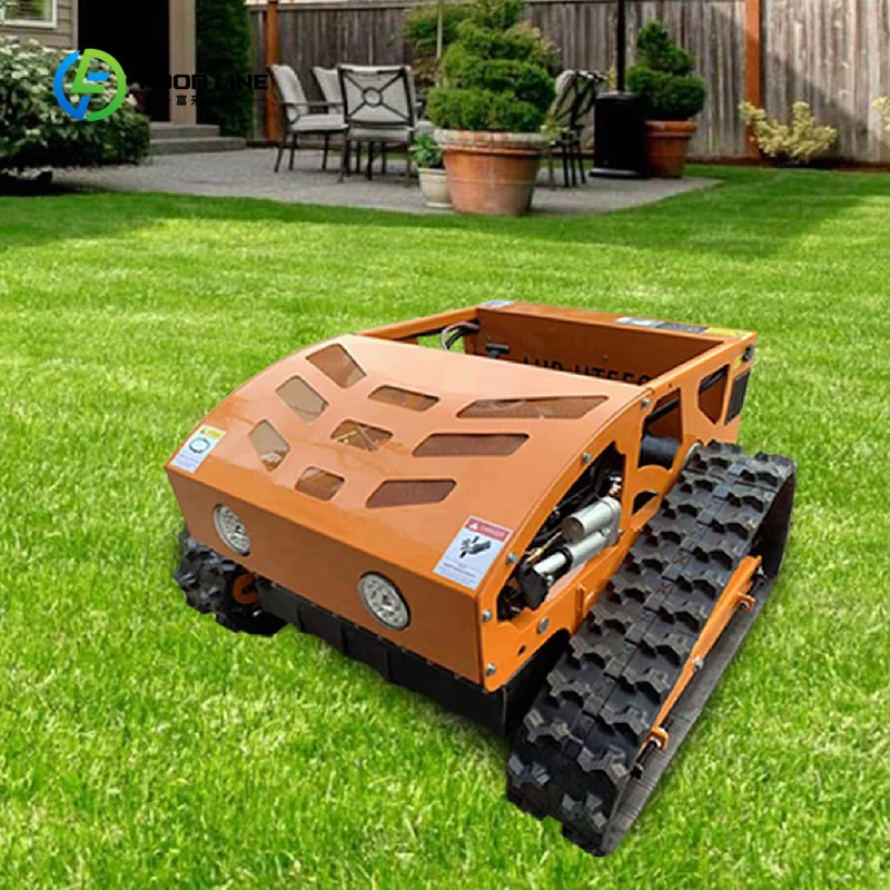 Customized Remote Control Grass Cutting Machine/ 550 mm Crawler Lawn Mower for Home and Farm Brush Mower