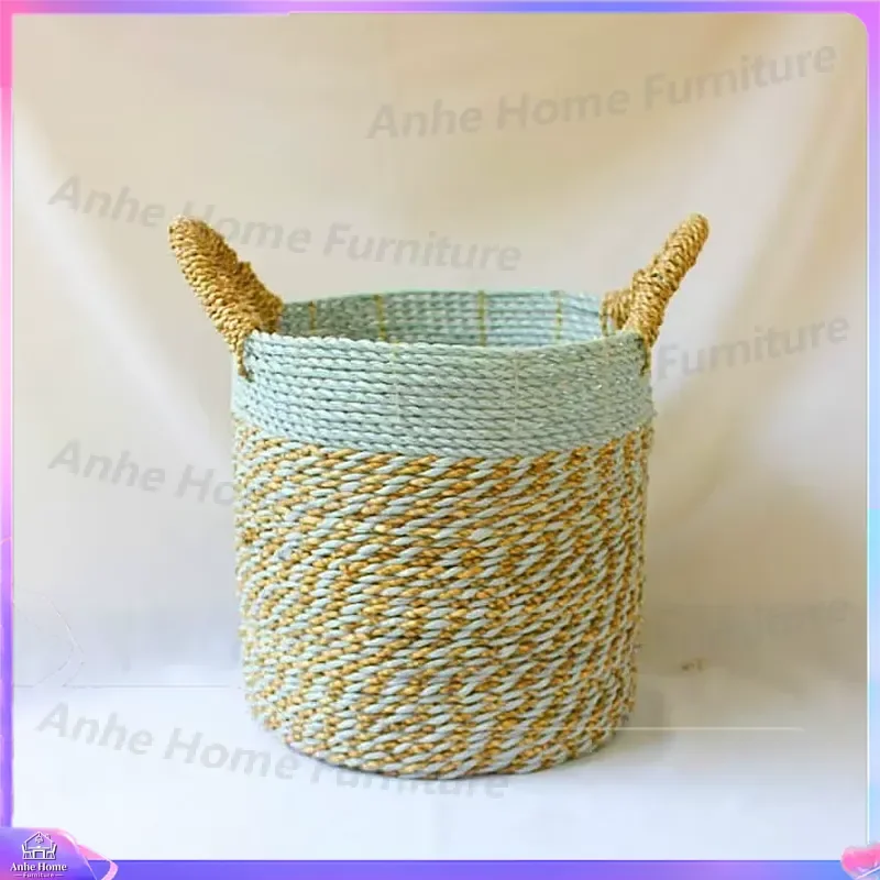Boho Pet Bed Wicker Cat Dog House Natural Seaweed Raffia Basket Cozy Animal Nest Eco Friendly Home Decor Kennel Cave Supplies
