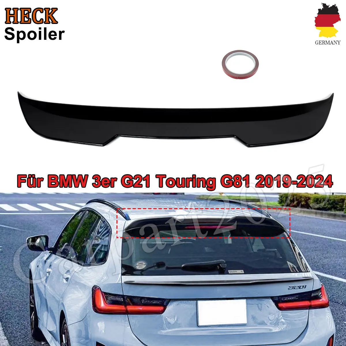 Magickit Rear Spoiler Wing for BMW 3 Series M3 Touring G21 G81 M340 316d 318d 320d 330i 2019-2024 Trunk Lip Tail Trunk Spoiler