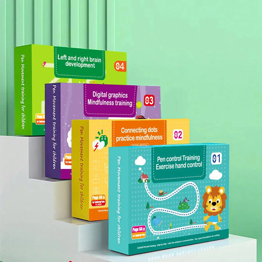 Magiczny zeszyt ćwiczeń Kontrola Książka szkoleniowa Wielokrotnego użytku Magiczna praktyka Zeszyt Dzieci Montessori Rysunek Edukacja Artykuły papiernicze