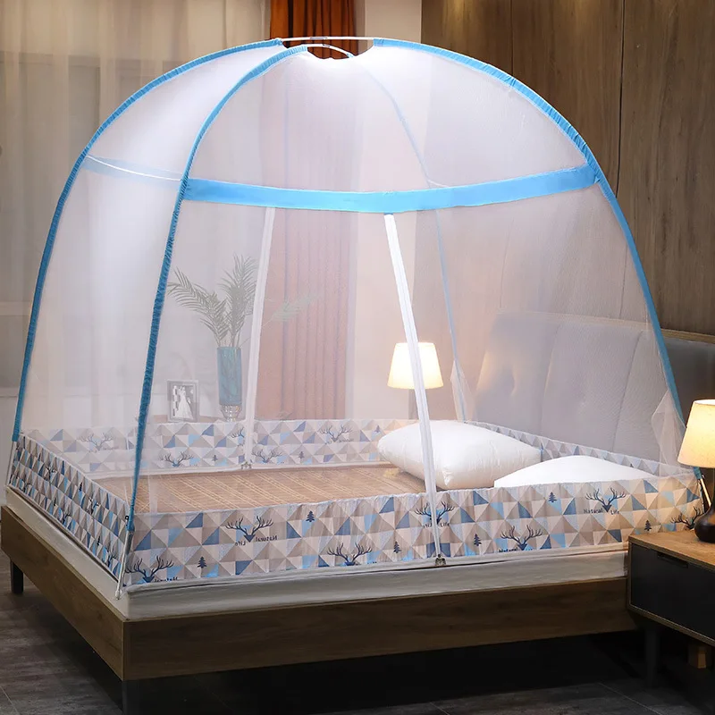 Portable Mosquito Net 1.5m 1.8m Bed No Assembly Pop Up Canopy for Camping Dorm 5