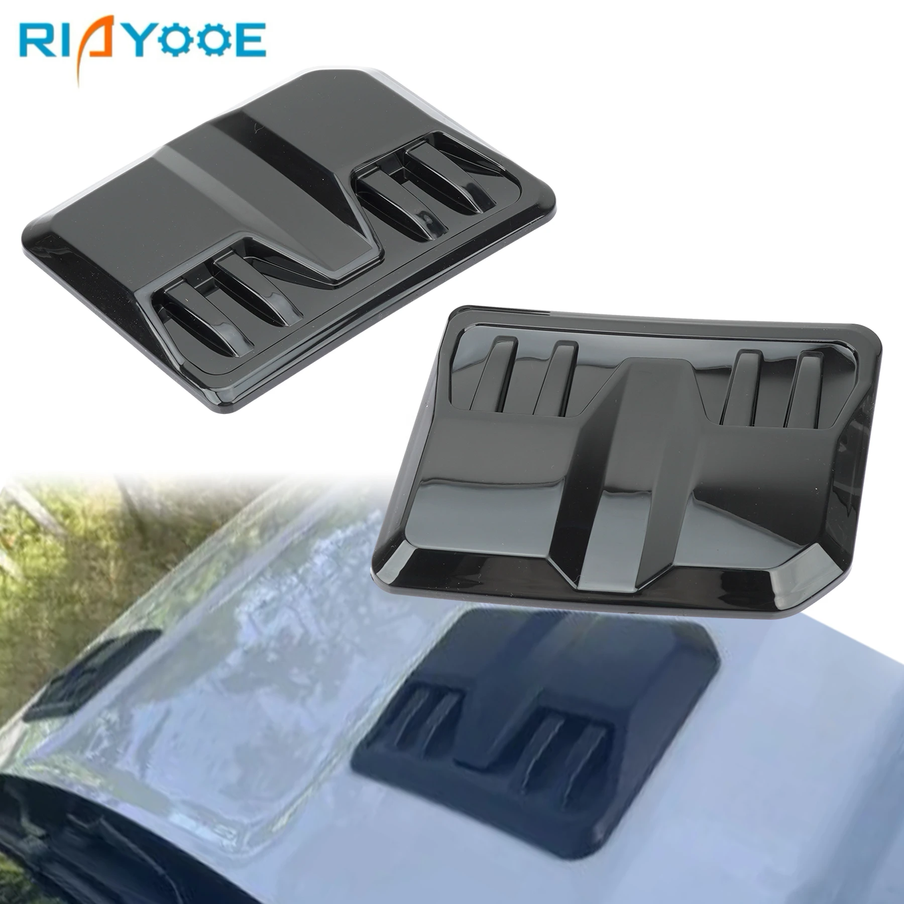 

2pcs Universal Car Exterior Hood Vent Scoop Cover for Ford Ranger Raptor Everest 2022-2024 Air Intake Grille Inlet Trim