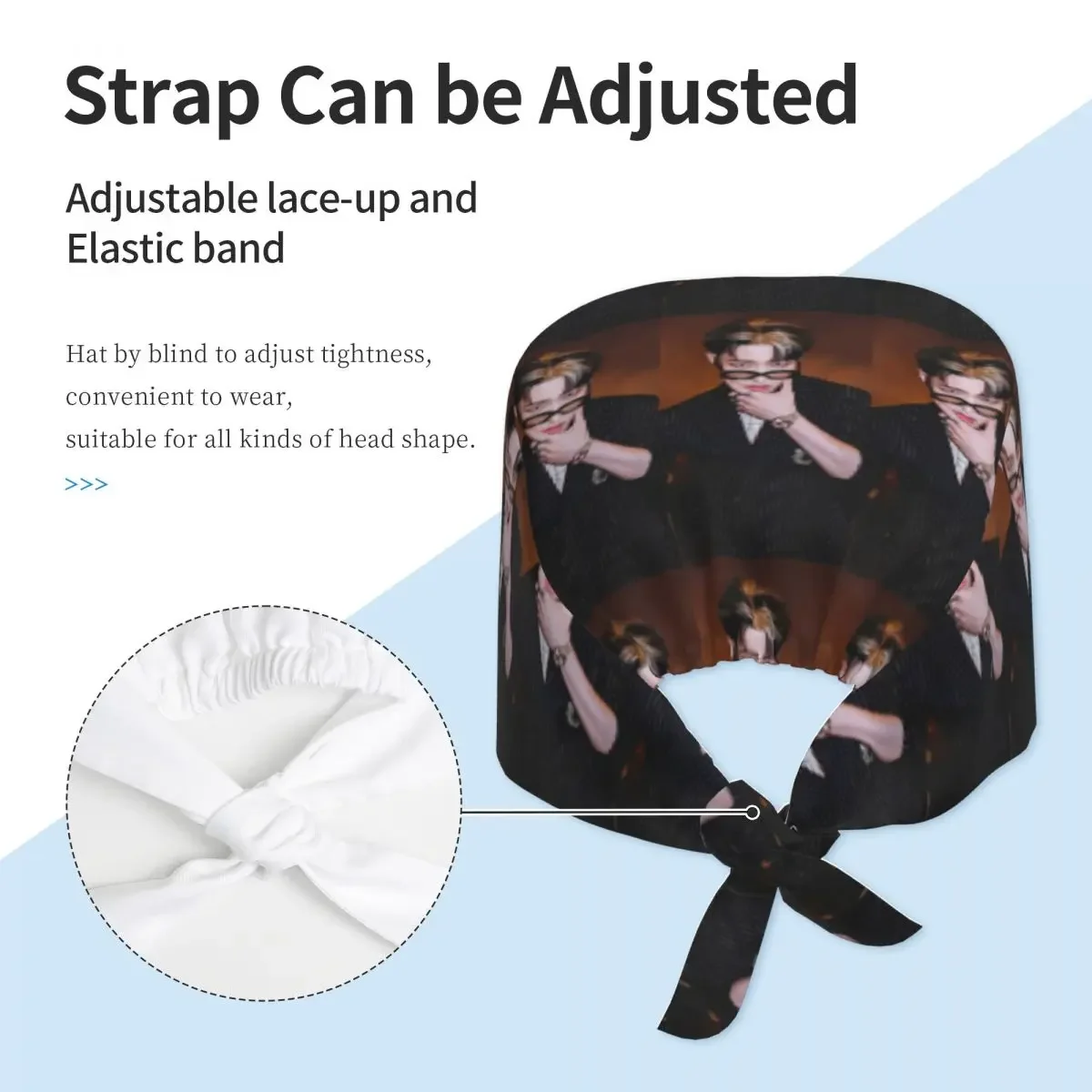 Mingi Ateez Spin Off From The Witness Halazia Scrub Hat Doctor Working Surgical Cap Men Women Adjustable Nursing Caps Dentist