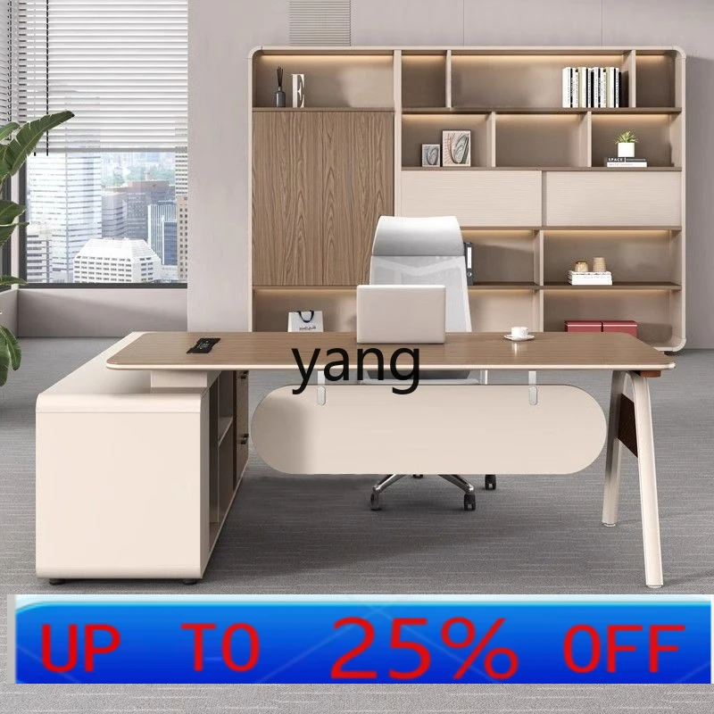 

Lmm table and chair set combination simple high-end fashion desk luxury manager table