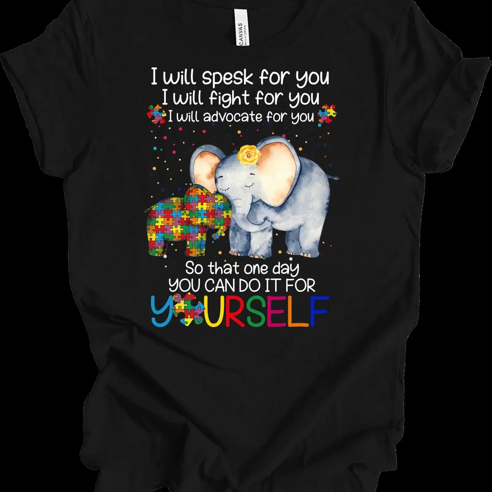 Autism Awareness Elefant amp Puzzle T Shirt vintage Washed Slightly homme Breathable Top For Everyday Wear graphic Stylish