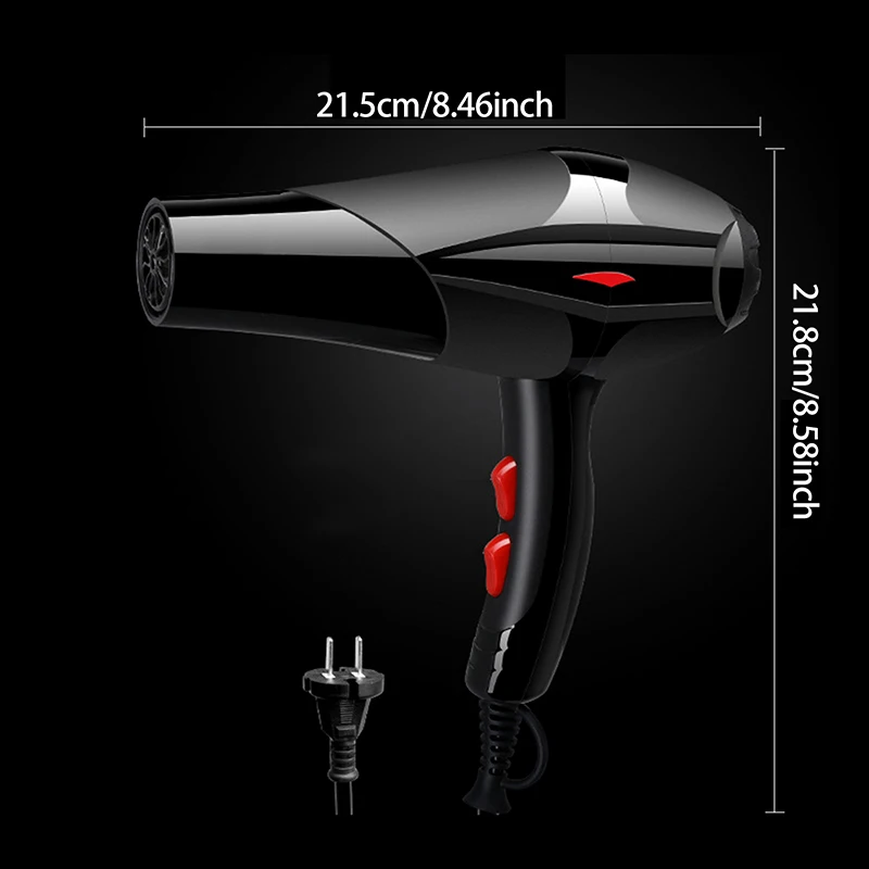 Фен высокой мощности, синий свет, холодный и горячий ветер, регулируемый салонный стиль, электрический фен для домашнего использования