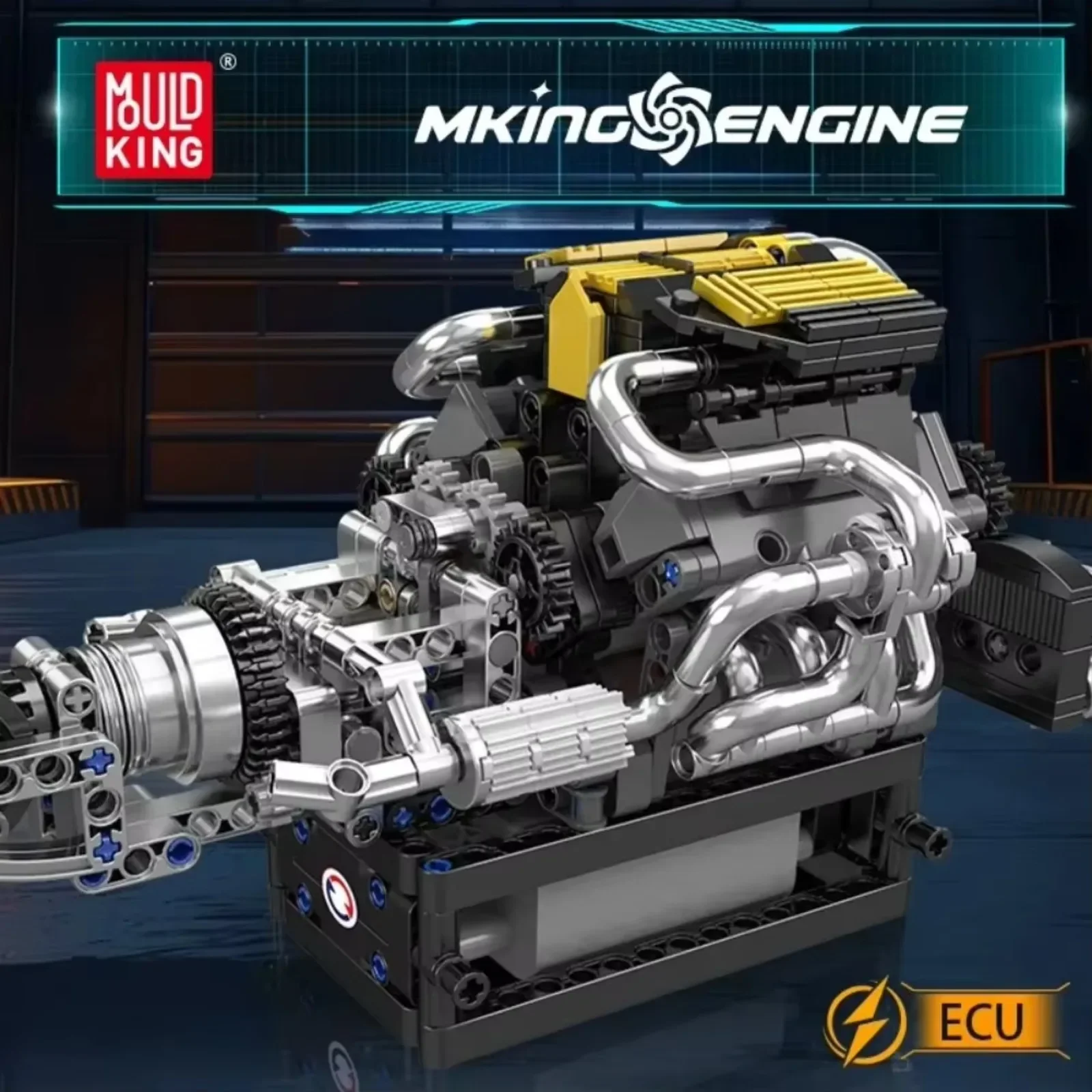 Molde rei 761 pçs 10207 pag supercar v12 blocos de construção do motor moc carro modelo tijolo quebra-cabeça brinquedos técnicos presente criativo