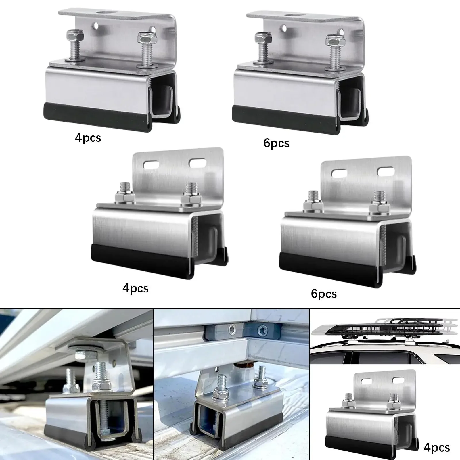 For Van Roof Rack Brackets Rustproof Sturdy Directly Replace Roof Rack Mount Kit