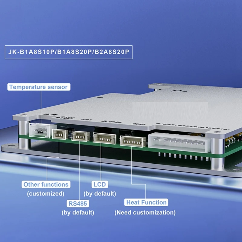 Smart JK BMS B2A8S20P With BT CAN RS485 8S 24V 200A Lifepo4 Li-Ion LTO Battery 3S-8S 2A Active Balance JK BMS