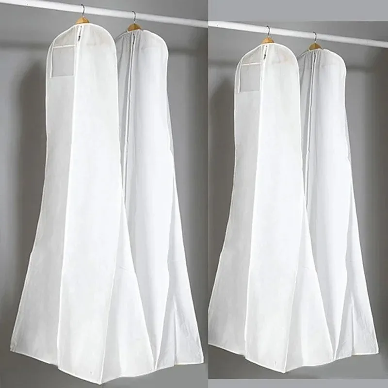 Large for Wedding Dress Dust Cover Zipper Gown Dustproof Cover Storage Bag Foldable Garment Clothes Case Protector
