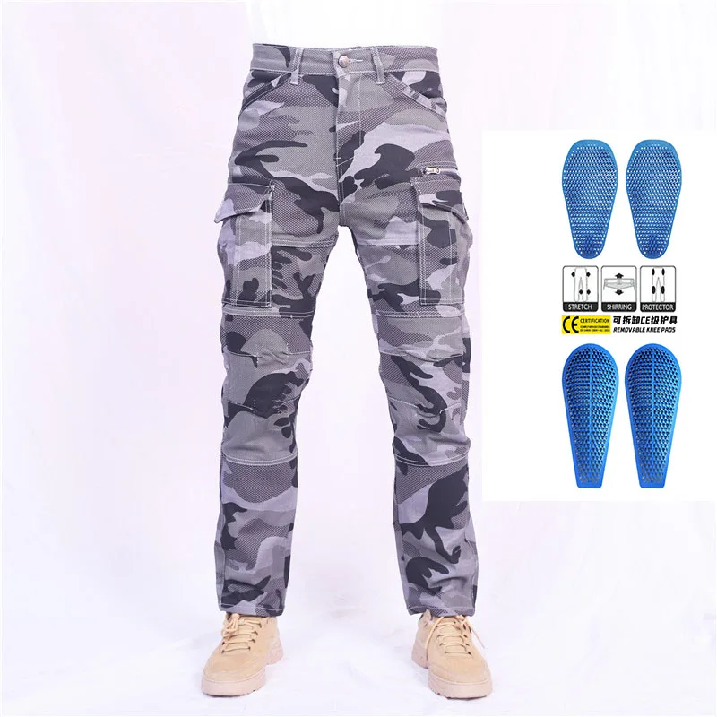 

4 Season Riding Relaxation Knight Jeans 4 Protect Gear Motorcycle Pants Pantalones Motocicleta Hombre Featherbed Jeans Gears