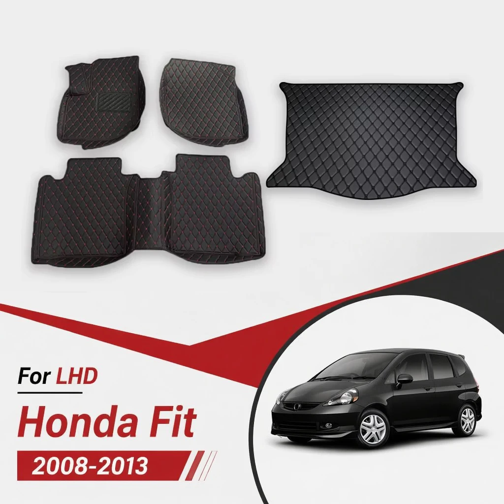 

Car Floor Mats Trunk Carpets For Honda Fit 2013 2012 2011 2010 2009 2008 Covers Products Auto Interior Accessories Waterproof