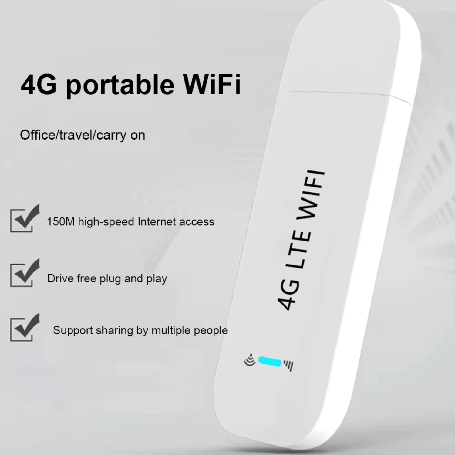 

4G Wi-Fi-маршрутизатор 3G 4G LTE Беспроводной портативный Wi-Fi Мобильная точка доступа Брандмауэр Wi-Fi Ретранслятор USB-ключ Автомобильный Wi-Fi Маршрутизатор Слот для SIM-карты