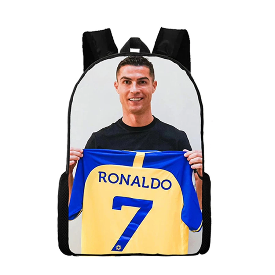 Ronaldo Wallpaper Cr7 Backpack Boys and Girls School Bag Children\'s School Bag Cartoon Children\'s Backpack Pen Bag Birthday Gift