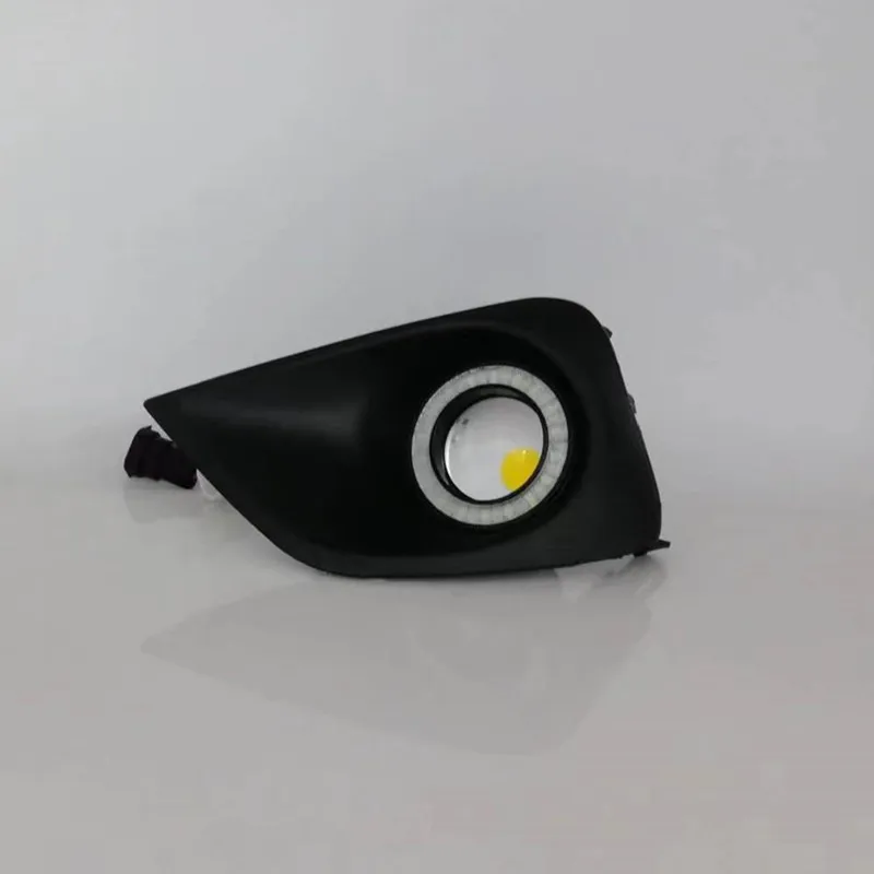 LED Fog Lights Assembly For Toyota Vios/Yaris Sedan 2014 2015  2016 2017  Front Bumper Fog lamp Replacement Angel Eye Daylight