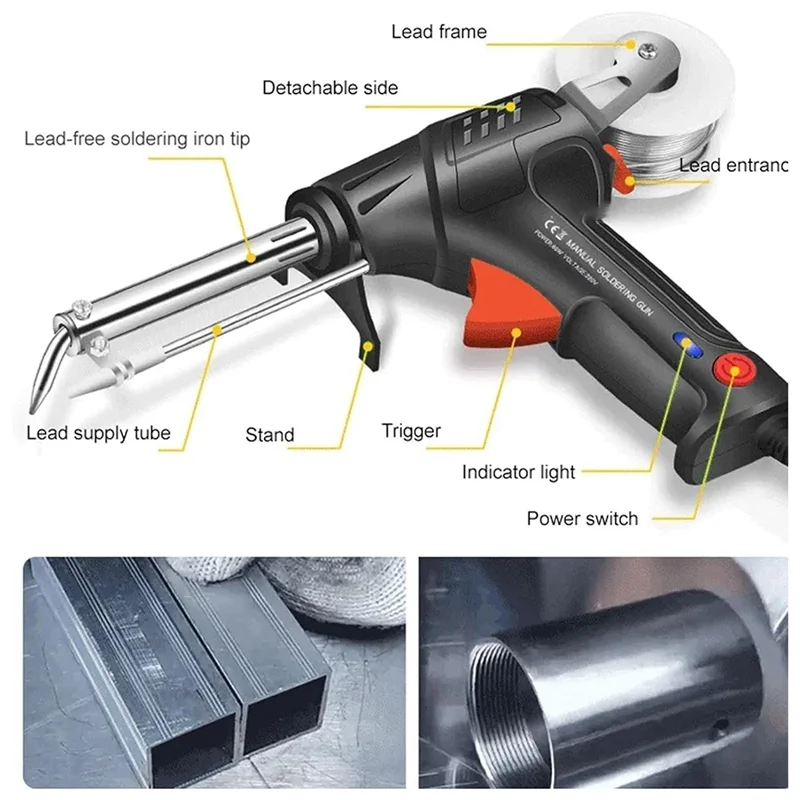 Internally Heated Industrial Laser-Welding Tools, 110V Handheld Welder, Automatic Industrial-Grade Welding Tool (US)-AS97