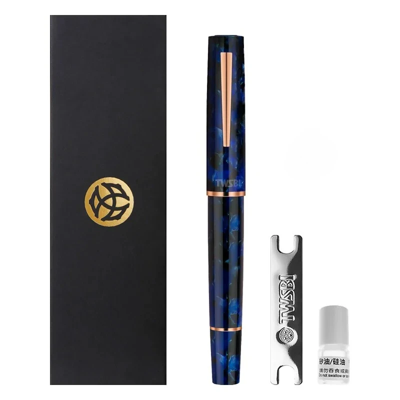 

Twsbi Draco Deep Sea, ограниченная серия, позолоченное перо, поршень, подарки, перьевая ручка для письма, смола, бизнес