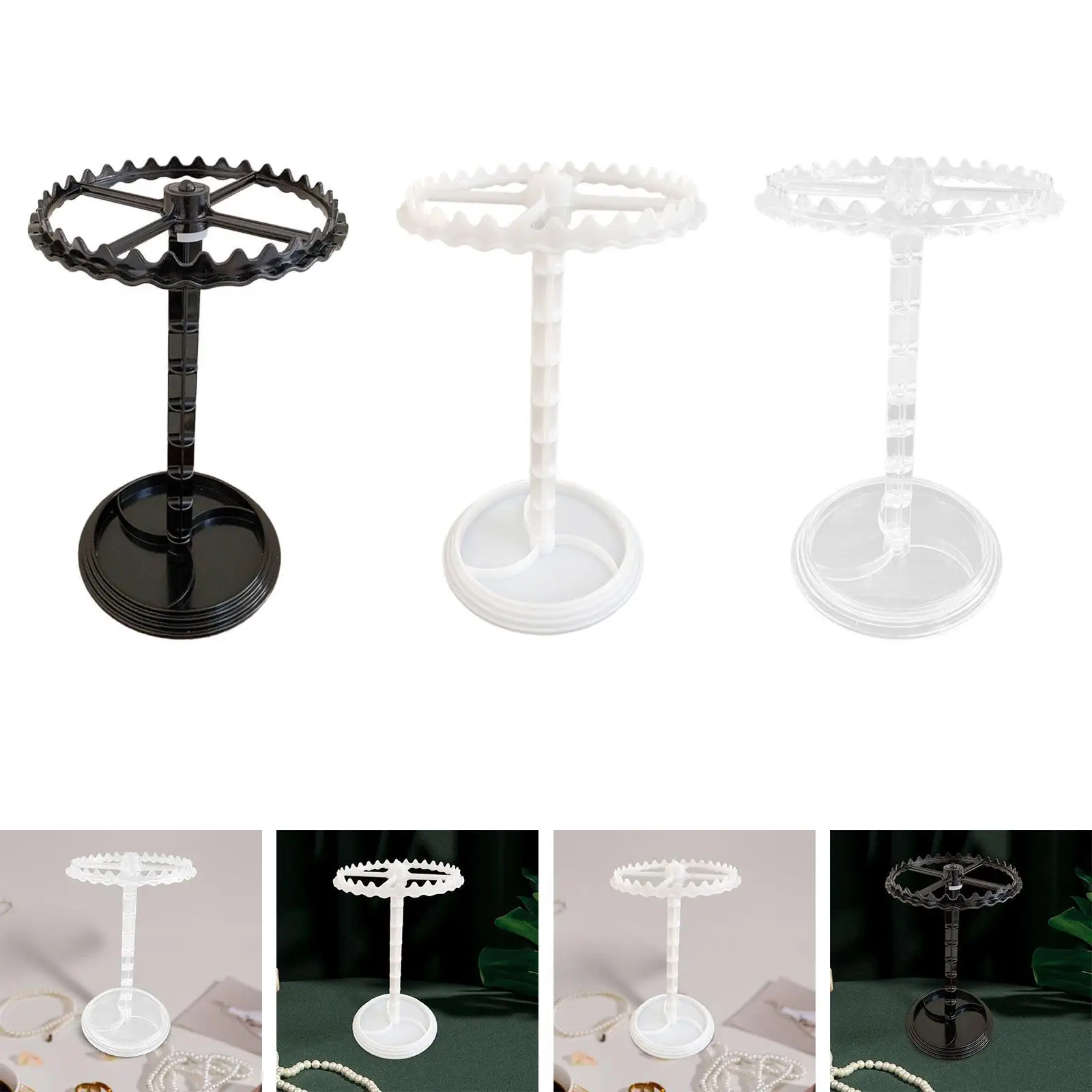 Earring Organizer 360 Degree Rotation Holder for Lipstick Necklace Watch