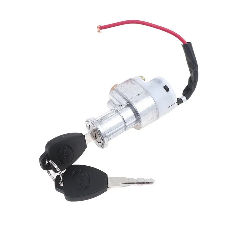 1pc Universal Mini Battery Charger Lock with 2 Keys - For Motorcycle Electric Bike Scooter E-bike