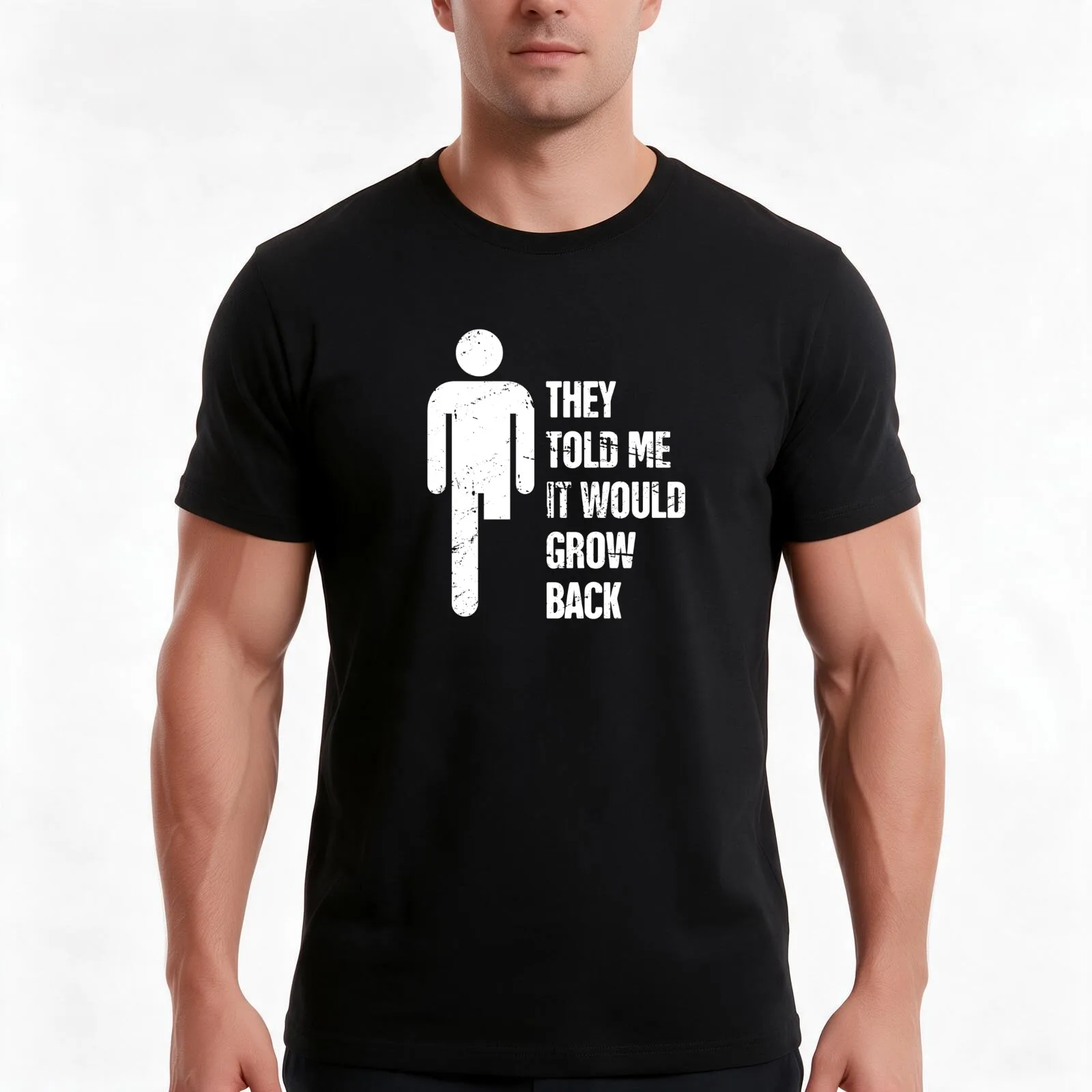 Funny Amputated Missing Leg Amputee Gift T-Shirt, Summer Casual Cotton Tee, Oversized Streetwear Tops, Vintage Graphic Print