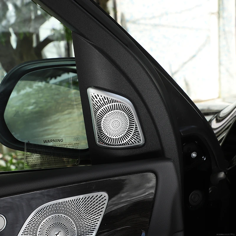 لمرسيدس بنز GLE GLS الفئة W167 V167 X167 2020-2022 باب السيارة A-عمود مكبر الصوت مكبر صوت غطاء تزيين ملصق #4