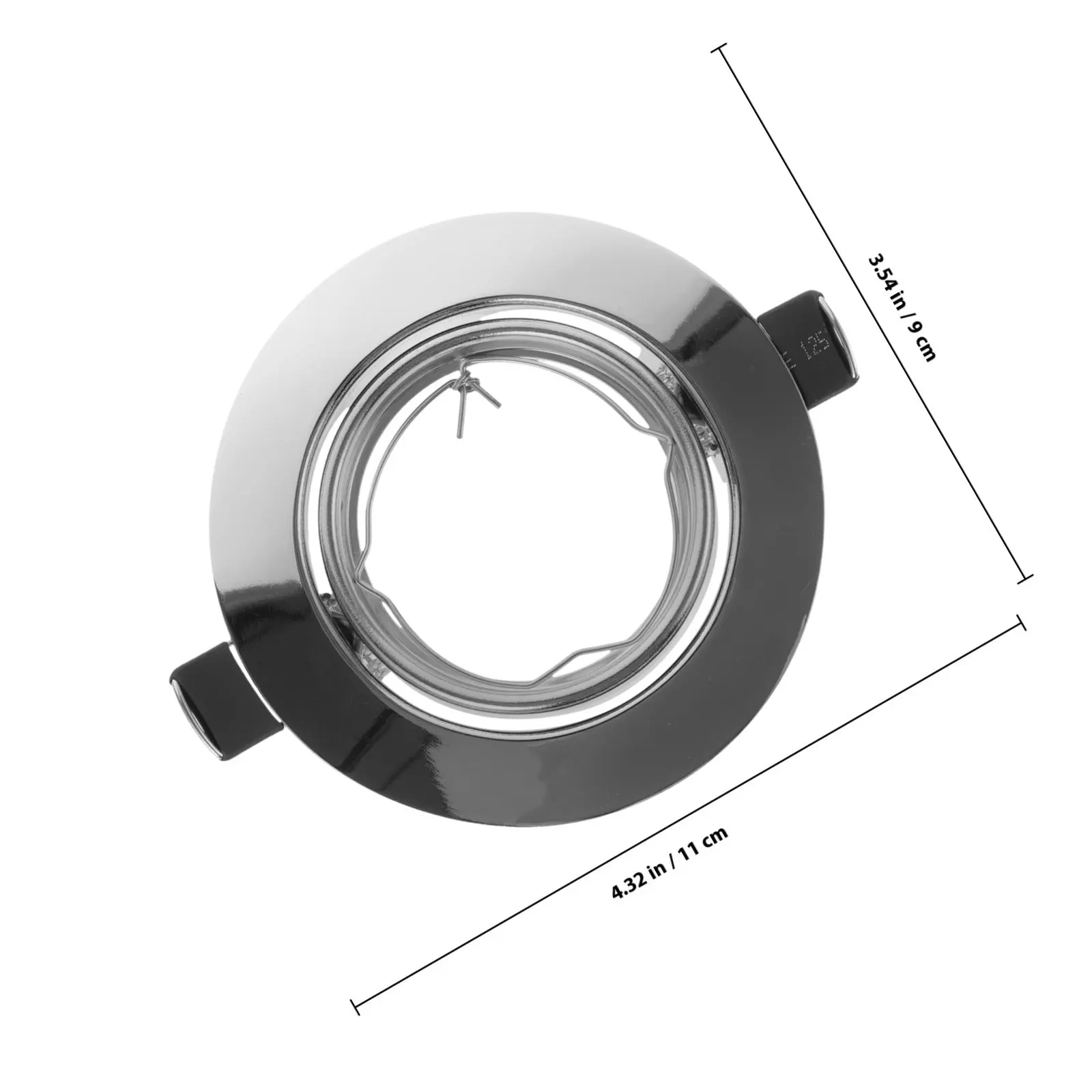LED Spotlight Trim Ring Heavy Duty Iron Ceiling Mount Shell Baffle Trim Recessed Light Fixture Frame Metal Housing for Kitchen
