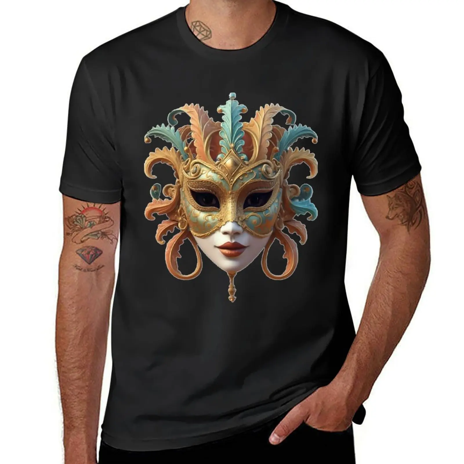 VENETIAN MASK T-Shirt tops sublime fruit of the loom mens t shirts