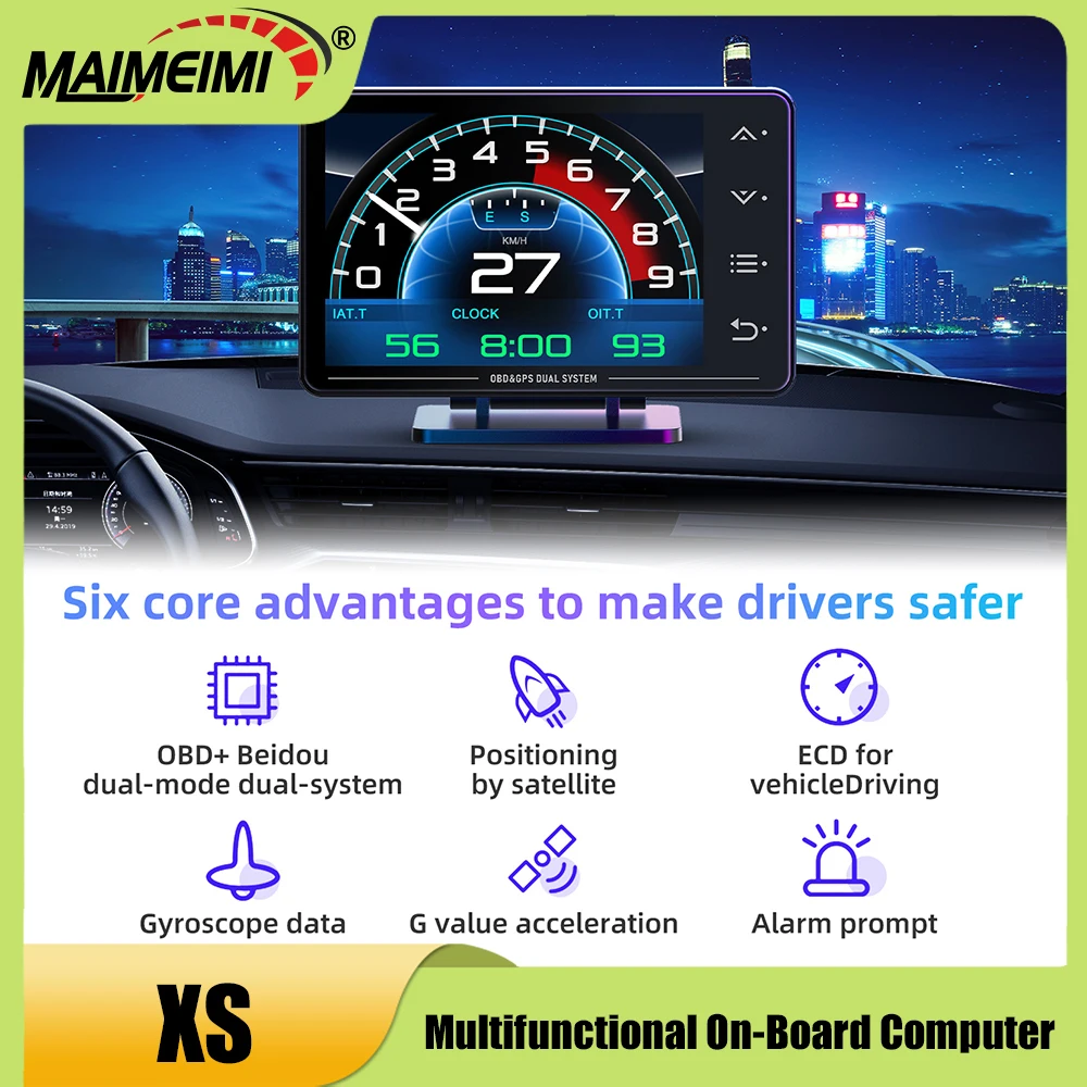 

Автомобильный GPS+OBD проекционный дисплей, бортовой компьютер, многофункциональный цифровой спидометр, измеритель угла наклона, тахометр, вольтметр, ЖК-дисплей