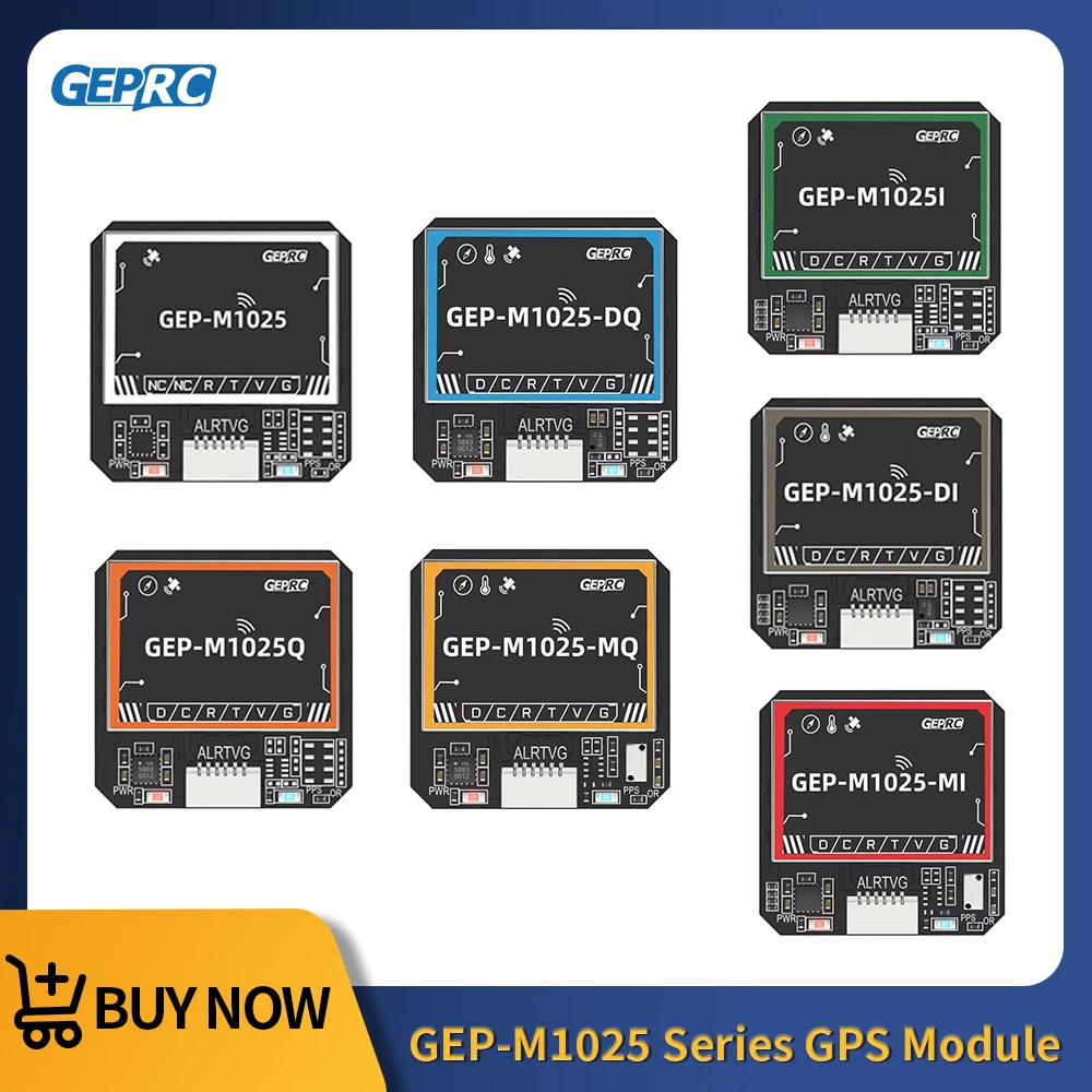 

GEPRC GEP-M1025 Series GPS Module Flash Chip Multi Satellite Magnetometer Barometer Farad Capacitor Accurate for FPV Drone